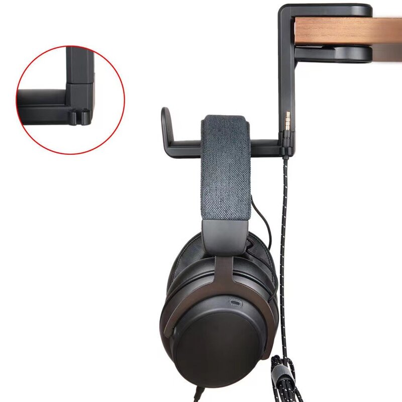 Headphone Hanger Manufacturer - OEM Adjustable Black Aluminum Under Desk Holder for PS5