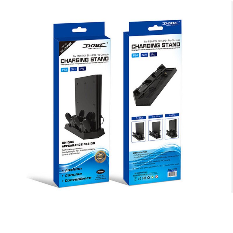 PS4 Charging Stand Manufacturer - OEM Vertical Stand Cooler Fan Charging Station TP4-023B