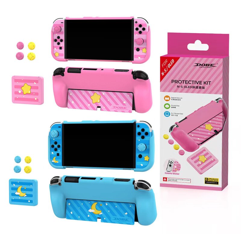 Switch Protective Kit Manufacturer - OEM 8 in 1 Sticker Storage Box Thumb Grips Set
