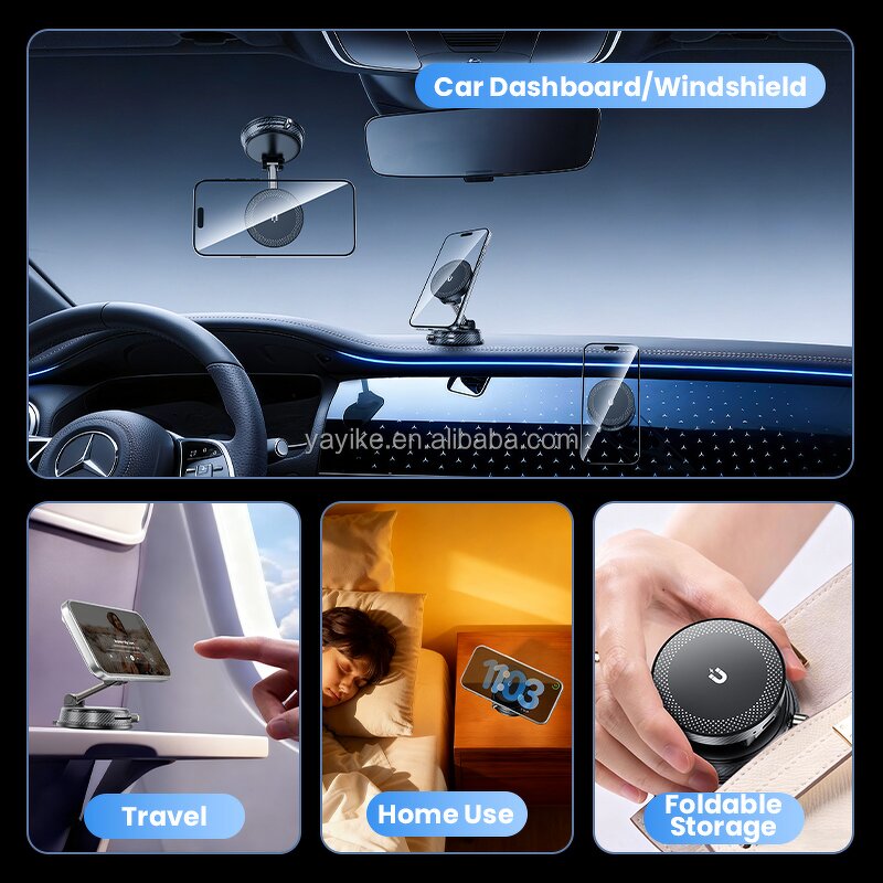 Car Phone Mount Factory - Strong Magnet Alloy Dashboard Holder Custom