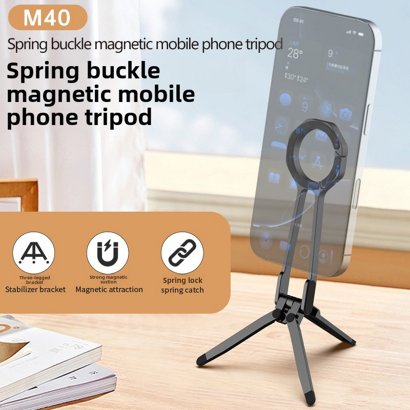 Phone Stand Manufacturer - 360 Rotating Magnetic Spring Clip Holder Custom