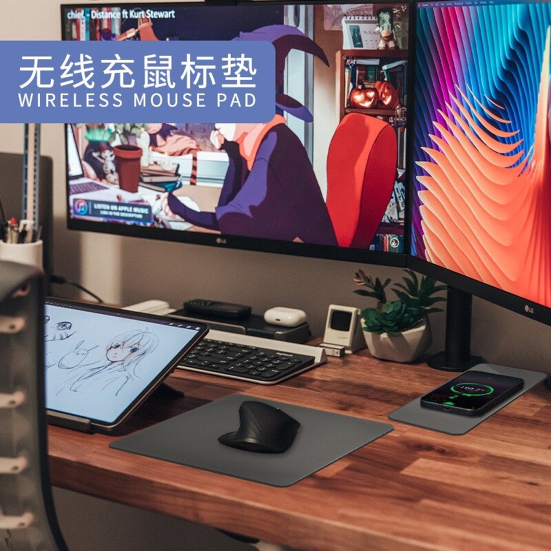 Mouse Pad Factory - 2-in-1 Wireless Fast Charging Gaming Mousepad Custom