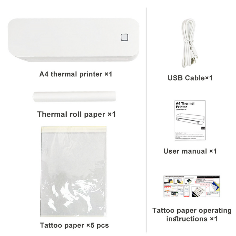 Thermal Tattoo Paper Printer Manufacturer - A4 Portable Mobile Printer Source Factory