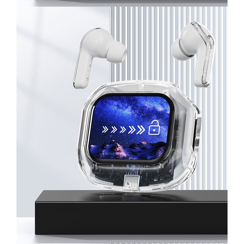Bluetooth Headset Manufacturer - Transparent TWS Earphones Digital Display OEM