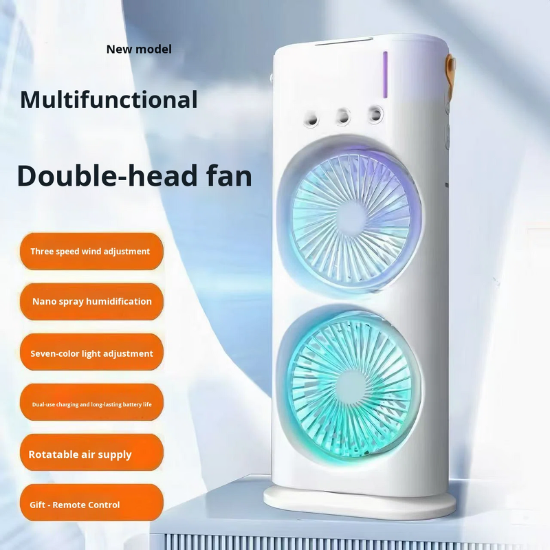 Desktop Fan Factory - USB Dual-Head Foldable Oscillating Fan Custom