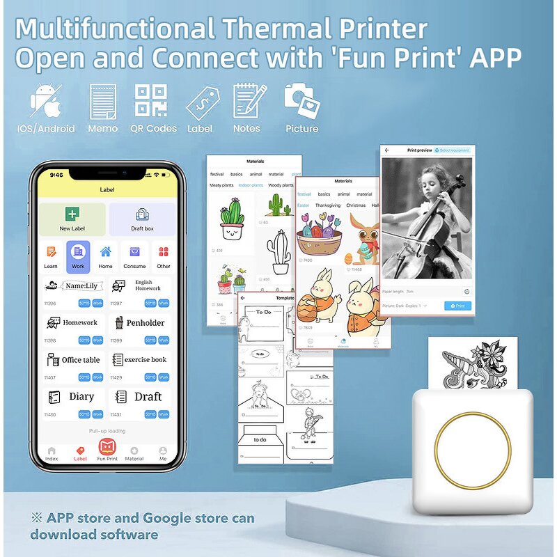 Thermal Printer Manufacturer - 58mm Pocket Photo Memo Printer OEM