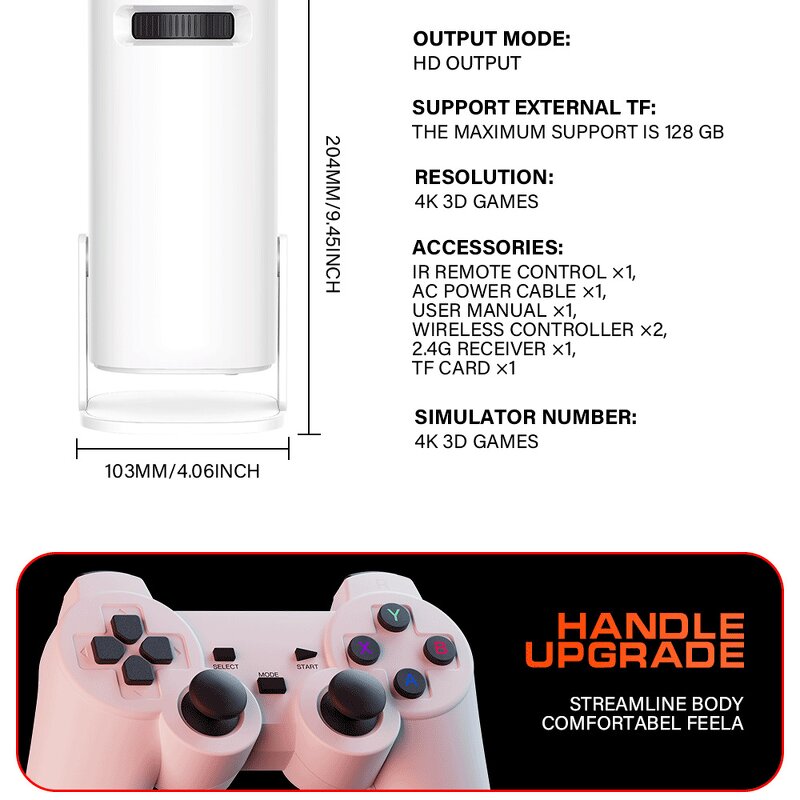 Video Game Console Factory - 2-in-1 Wireless Game Controllers Projector Custom