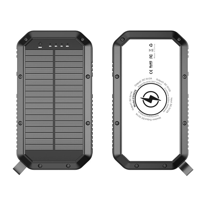Solar Power Bank Factory - 20000mAh Wireless Fast Charging Power Station Custom