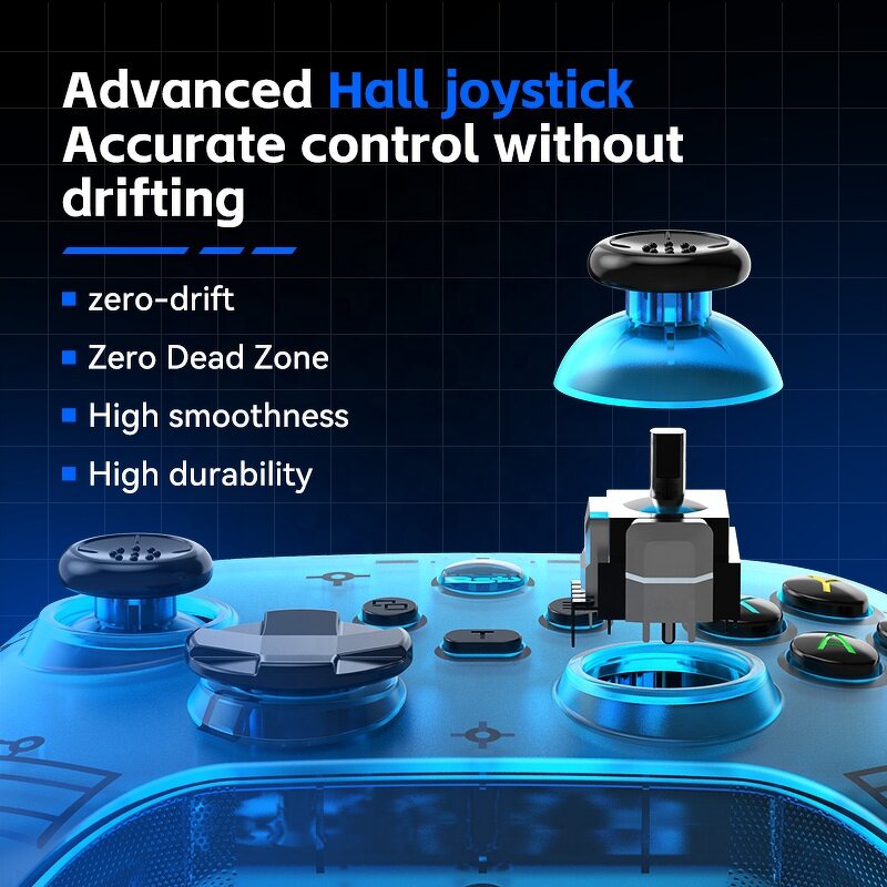Bluetooth Game Controller Factory - Dual Hall Joystick Vibration GamePad Custom