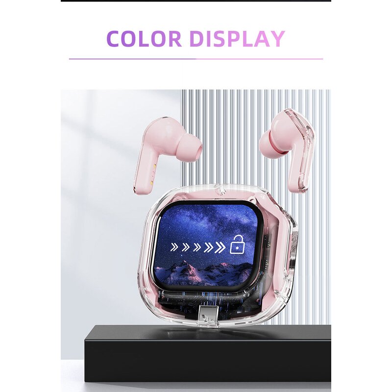 Bluetooth Headset Manufacturer - Transparent TWS Earphones Digital Display OEM