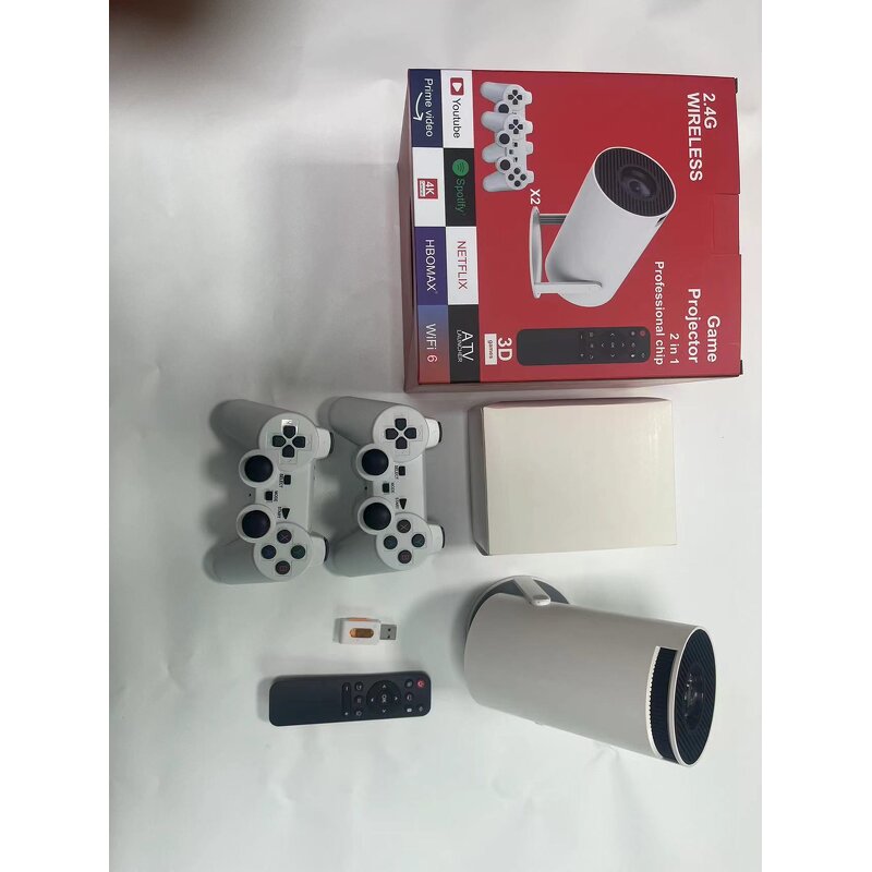 Video Game Console Factory - Portable Projector with Wireless Controllers Custom