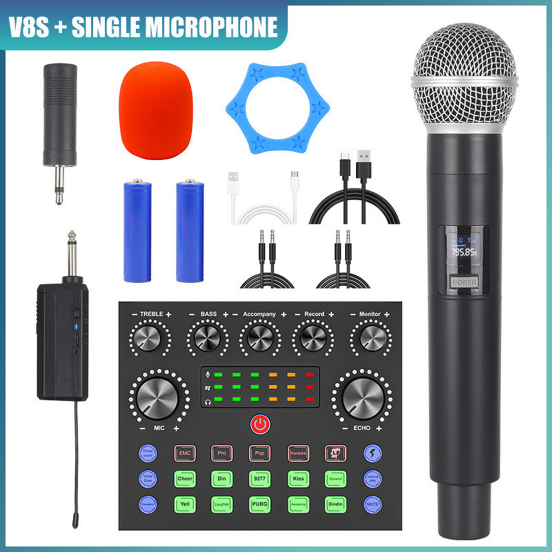 Dynamic Microphone Manufacturer - V8 Sound Card Live Streaming Kit OEM