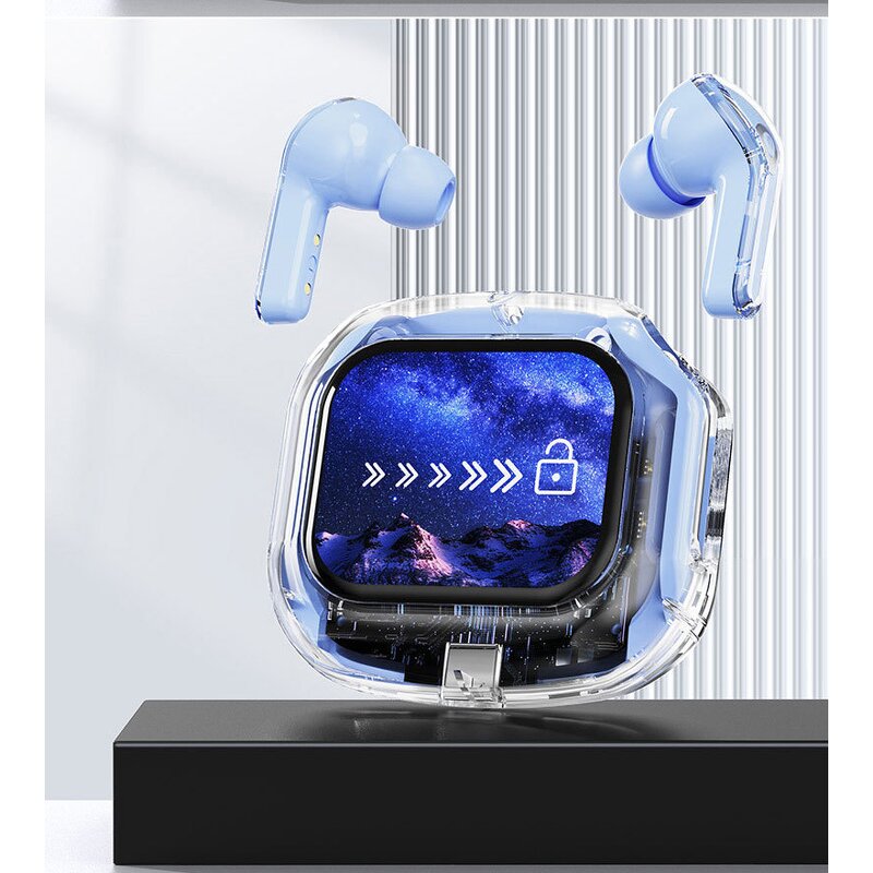 Bluetooth Headset Manufacturer - Transparent TWS Earphones Digital Display OEM