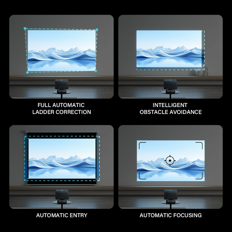 Smart Projector Manufacturer - Auto Focus Bluetooth WiFi Home Projector Custom