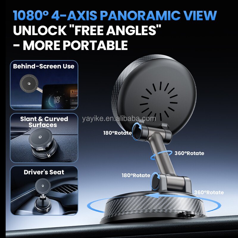 Car Phone Mount Factory - Strong Magnet Alloy Dashboard Holder Custom