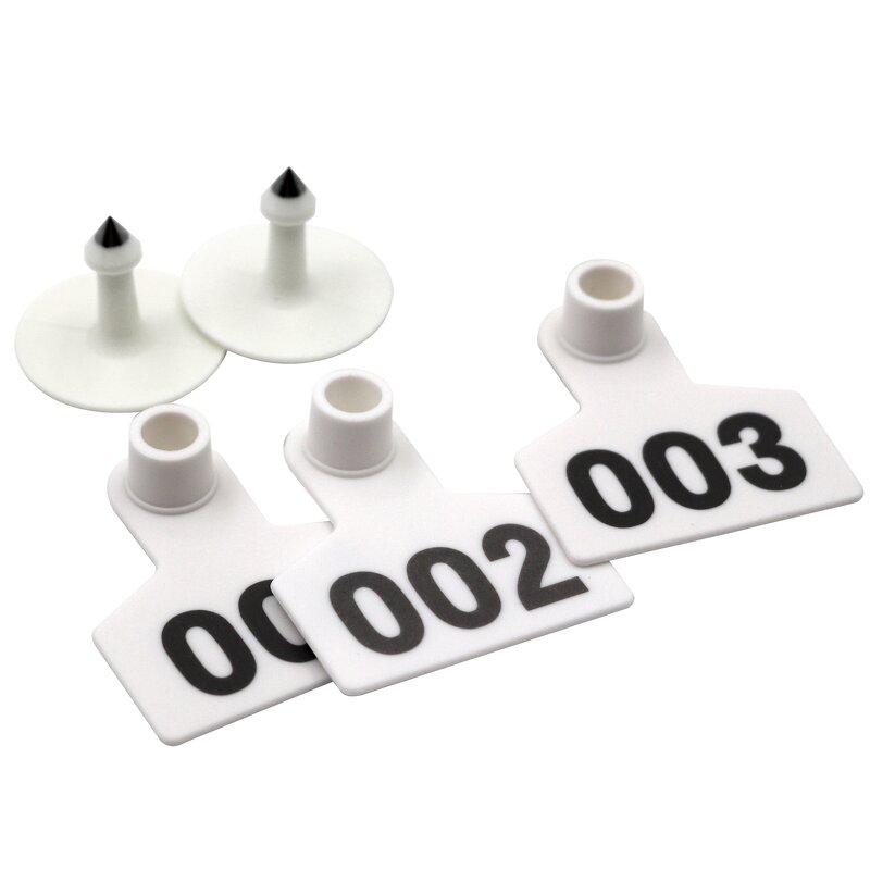 Pig Ear Tag Manufacturer - OEM No.001-100 Laser Print Copper Head Swine Earrings Tag