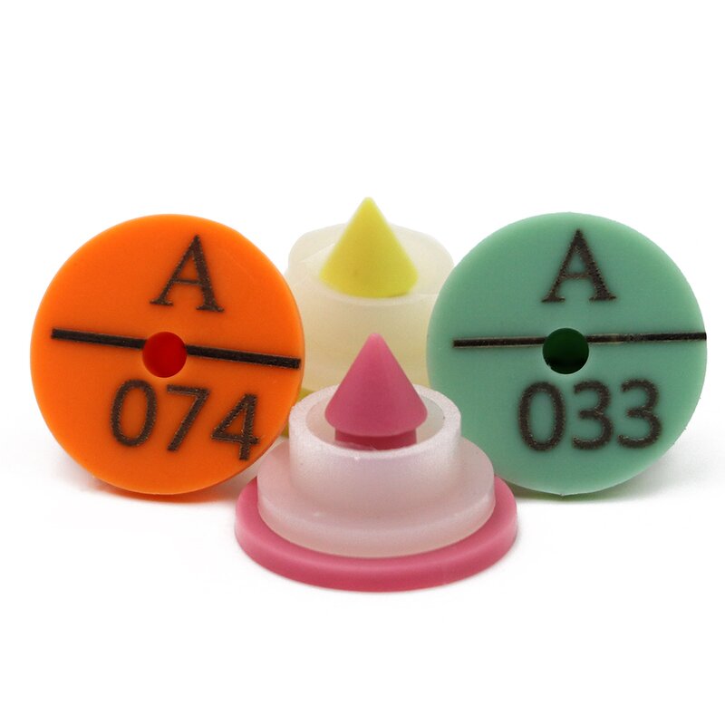 Rabbit Ear Tag Manufacturer - OEM Laser Printing No.1-100 Round Pet Identification Card