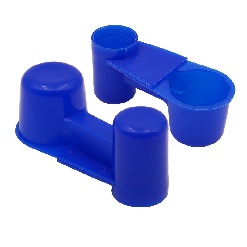 Bird Water Fountain Manufacturer - OEM Blue Color Double Cup for Pigeon Parrot Animal