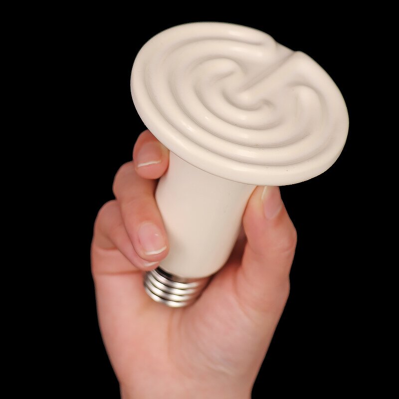 Ceramic Heat Lamp Manufacturer - OEM Far Infrared White for Reptile Chickens Pet Brooder