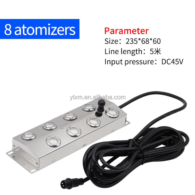 Ultrasonic Mist Maker Manufacturer - OEM 8 Head Stainless Steel Garden Pond Atomizer