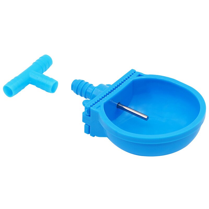 Rabbit Water Cup Manufacturer - OEM Automatic Nipple Blue Color Plastic Drinking Bowl