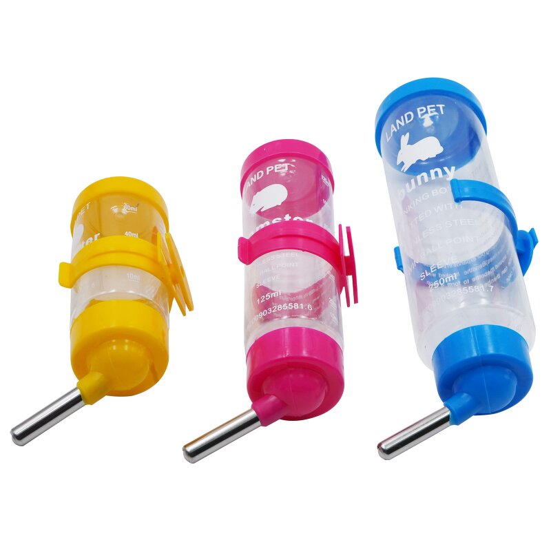 Rabbit Water Bottle Manufacturer - OEM Portable 80ml 125ml 250ml Plastic Hamster Bottle