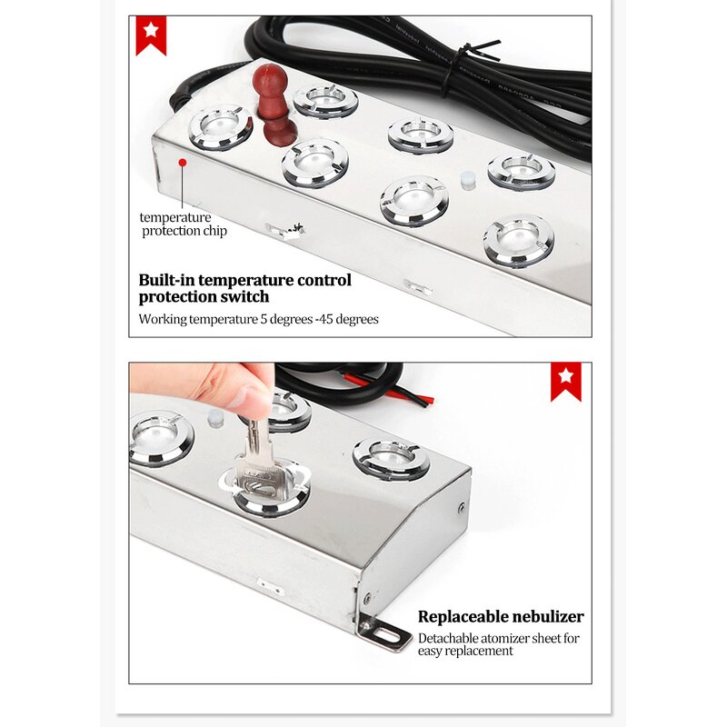 Mist Maker Manufacturer - OEM Industrial 12 Head Aquarium with 400w Waterproof Power