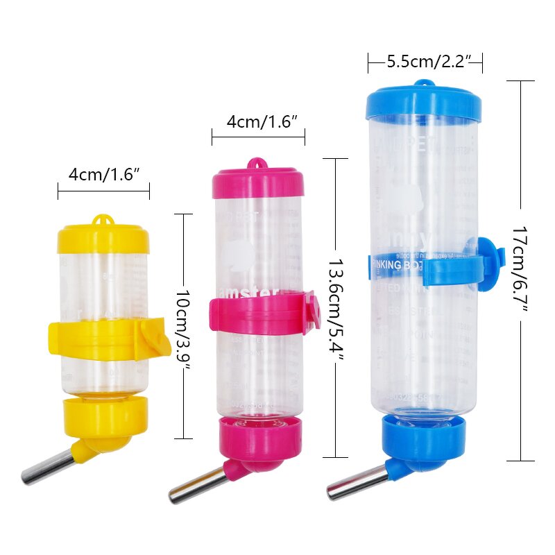 Rabbit Water Bottle Manufacturer - OEM Portable 80ml 125ml 250ml Plastic Hamster Bottle