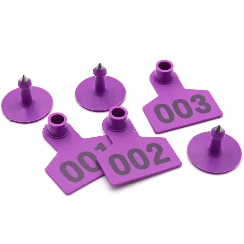 Pig Ear Tag Manufacturer - OEM No.001-100 Laser Print Copper Head Swine Earrings Tag