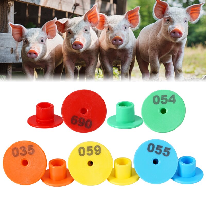 Animal Ear Tag Manufacturer - OEM Round PE Pig Sheep Sow Rabbit Tracking Tag