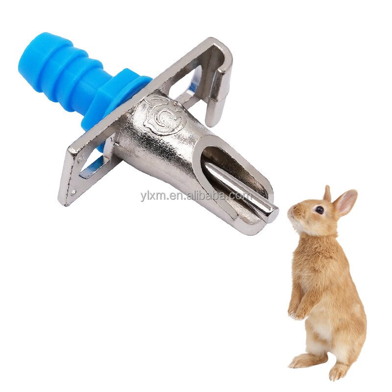 Rabbit Water Drinker Manufacturer - OEM Automatic Blue Head Galvanized Nipple Drinker
