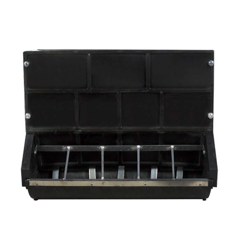 Pig Feed Trough Manufacturer - OEM Double Side 12 Holes Black Plastic Dry Wet Feeder