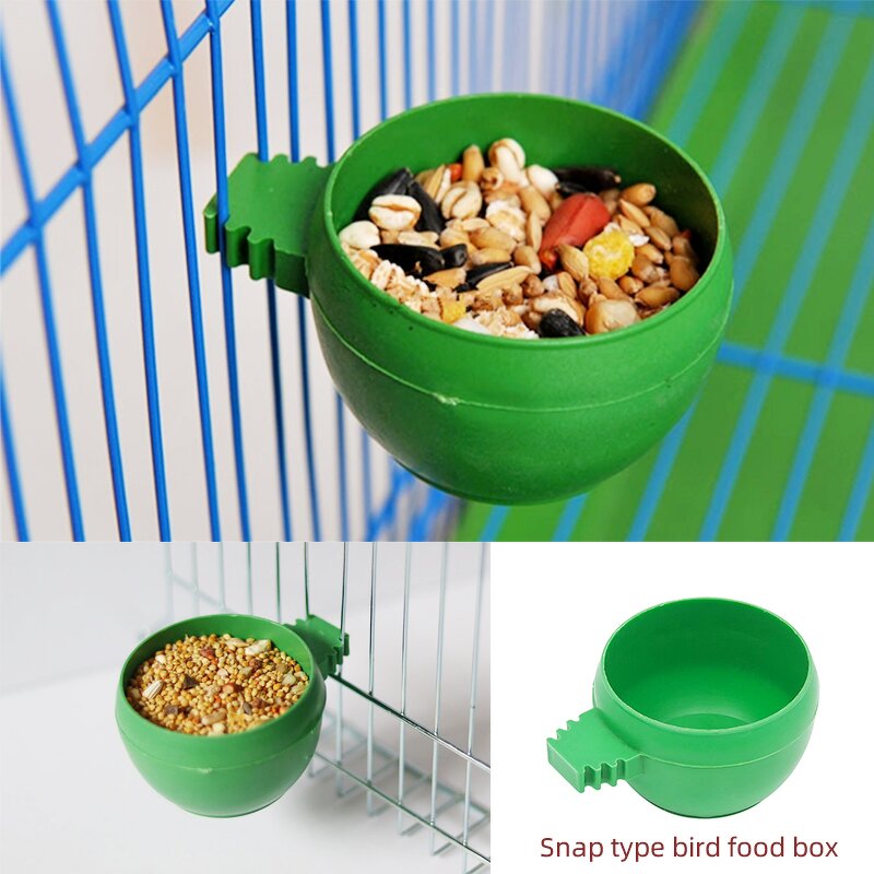 Bird Feeder Bowl Manufacturer - OEM Mini Hanging Type Plastic for Cage Pigeons Parrot