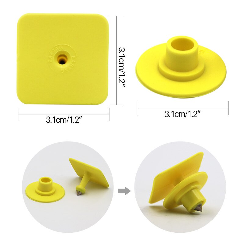 Pig Ear Tag Manufacturer - OEM Blank Number TPU Square Type Sow Tracking Plastic Tag