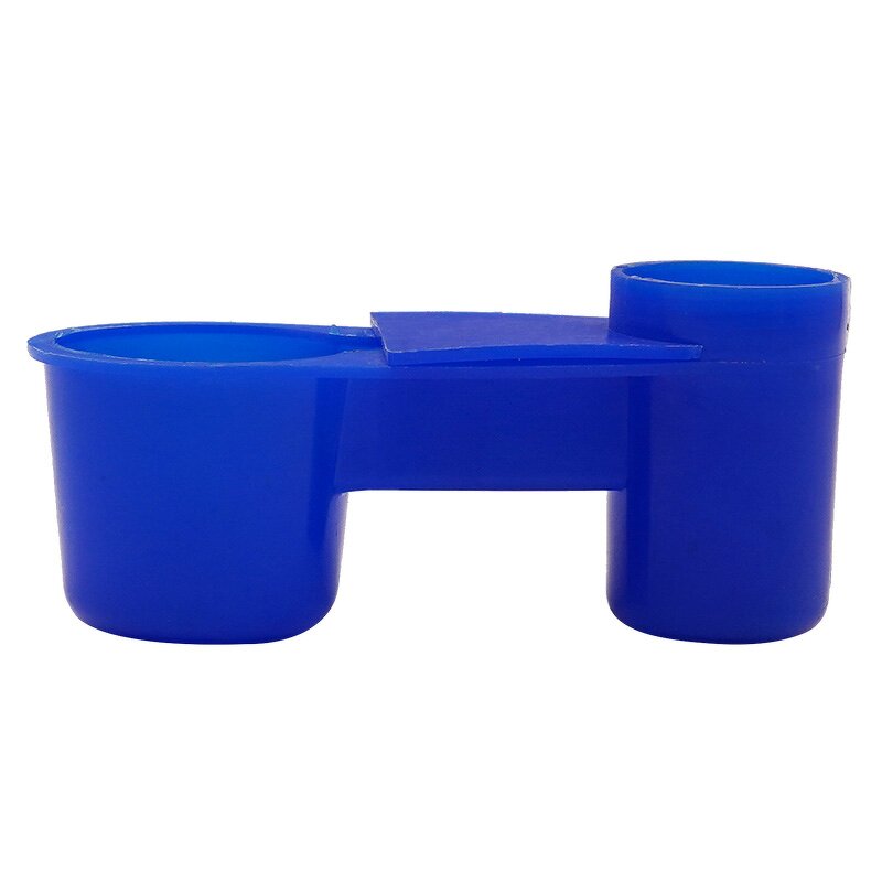 Bird Water Fountain Manufacturer - OEM Blue Color Double Cup for Pigeon Parrot Animal