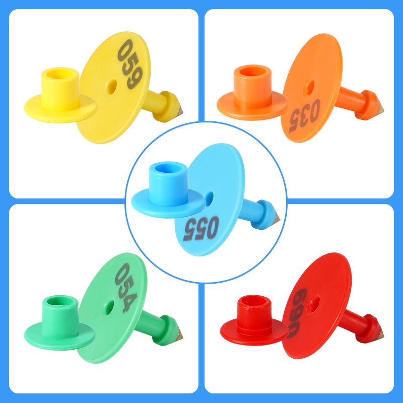 Animal Ear Tag Manufacturer - OEM Round PE Pig Sheep Sow Rabbit Tracking Tag