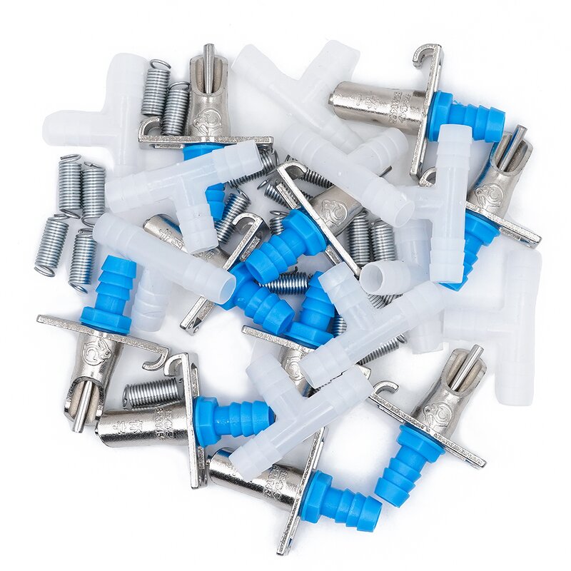 Rabbit Water Drinker Manufacturer - OEM Automatic Blue Head Galvanized Nipple Drinker