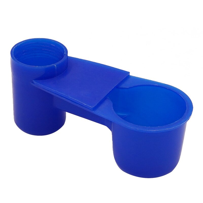 Bird Water Fountain Manufacturer - OEM Blue Color Double Cup for Pigeon Parrot Animal