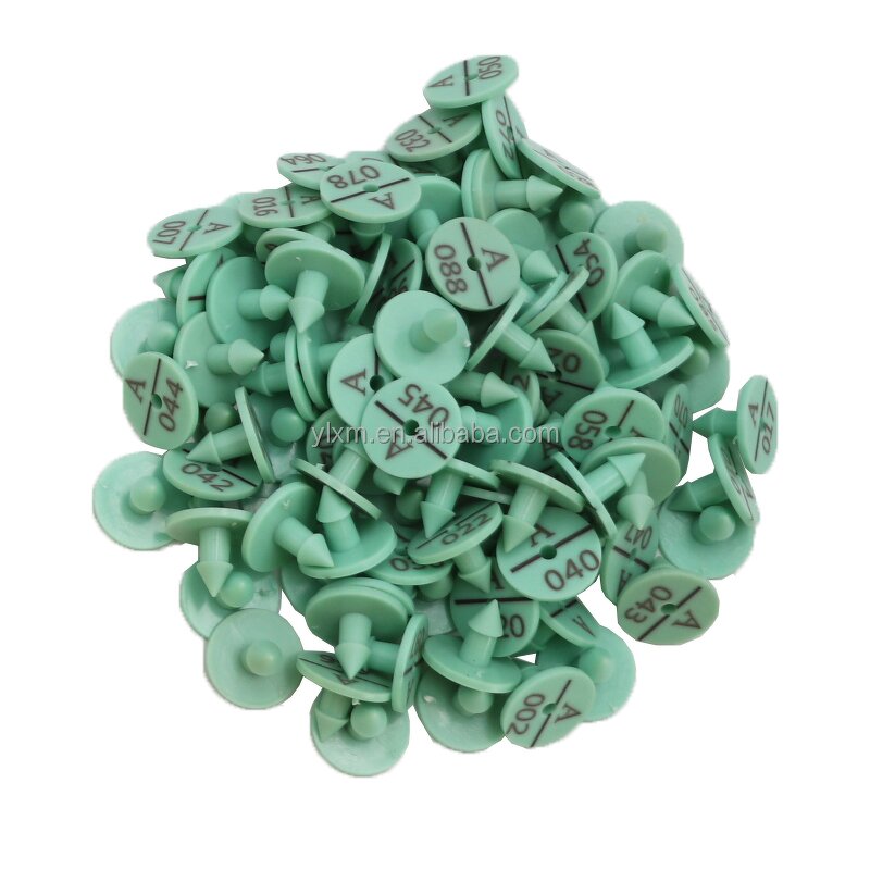 Rabbit Ear Tag Manufacturer - OEM Laser Printing No.1-100 Round Pet Identification Card