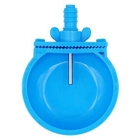 Rabbit Water Cup Manufacturer - OEM Automatic Nipple Blue Color Plastic Drinking Bowl