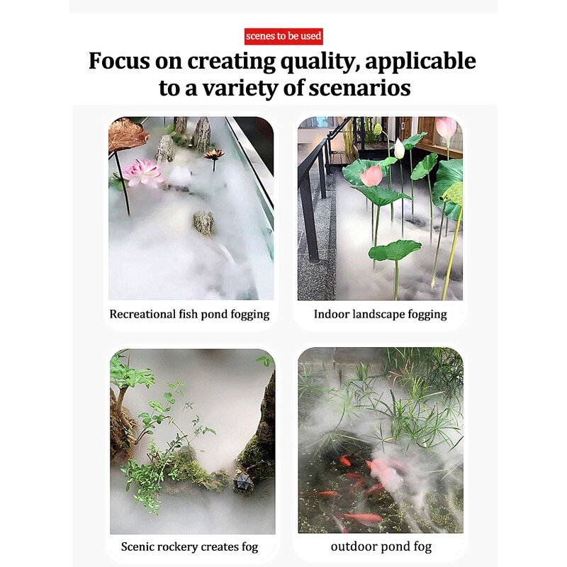 Mist Maker Manufacturer - OEM 12 Head Factory Direct Ultrasonic Water Fountain Fogger