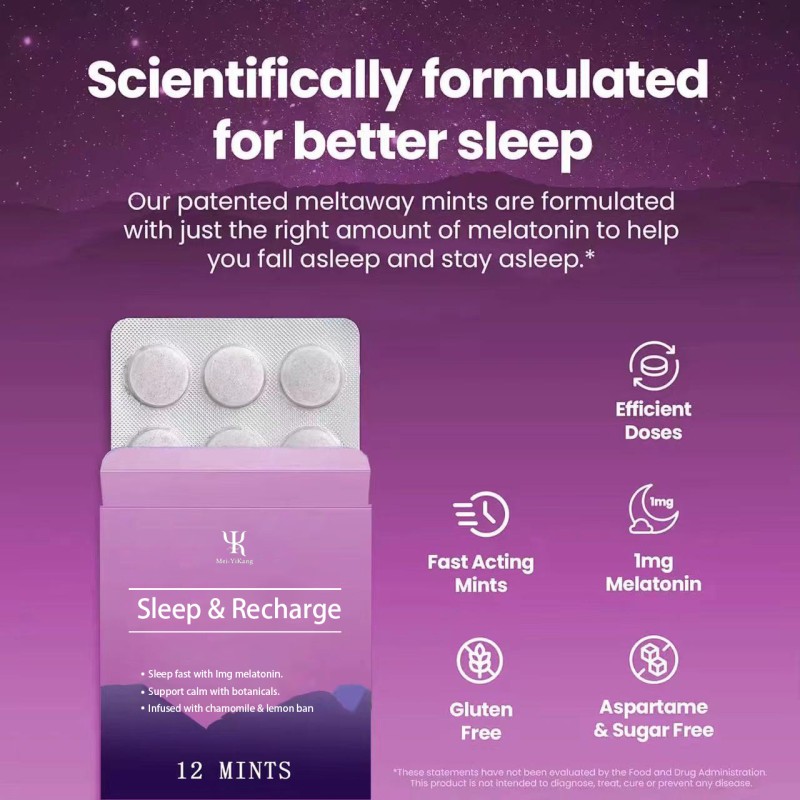 Melatonin Tablets Factory - OEM 10mg Natural Sleeping Pills Adult Supplement