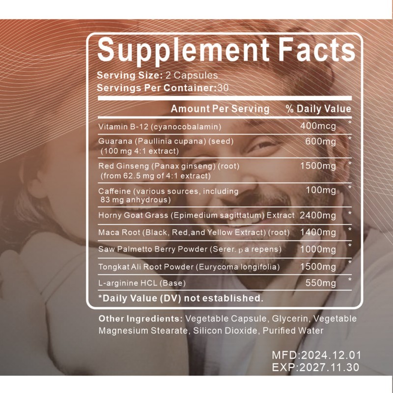 Maca Root Capsules Manufacturer - Custom Men Women Mood Support Supplement