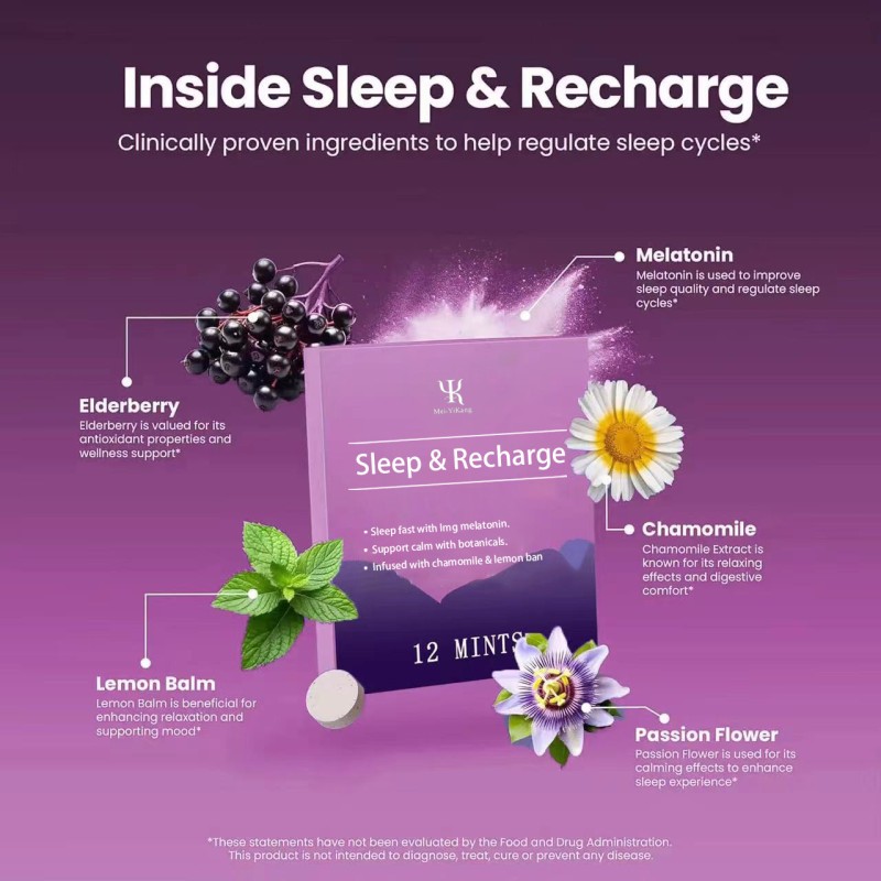 Melatonin Tablets Factory - OEM 10mg Natural Sleeping Pills Adult Supplement