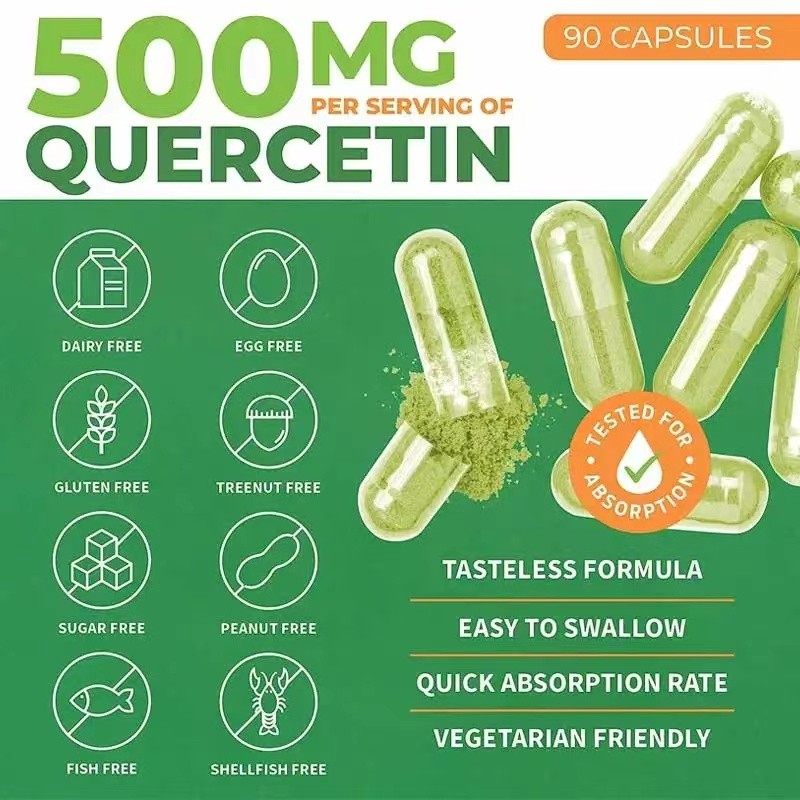 Quercetin Capsules Manufacturer - OEM Immune Skin Health Vitamin Zinc