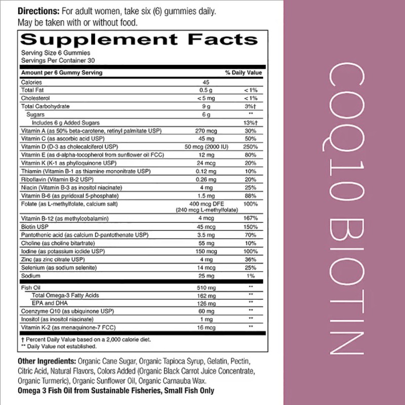 COQ10 Gummy Factory - OEM Biotin Whole Body Energy Immune Candy