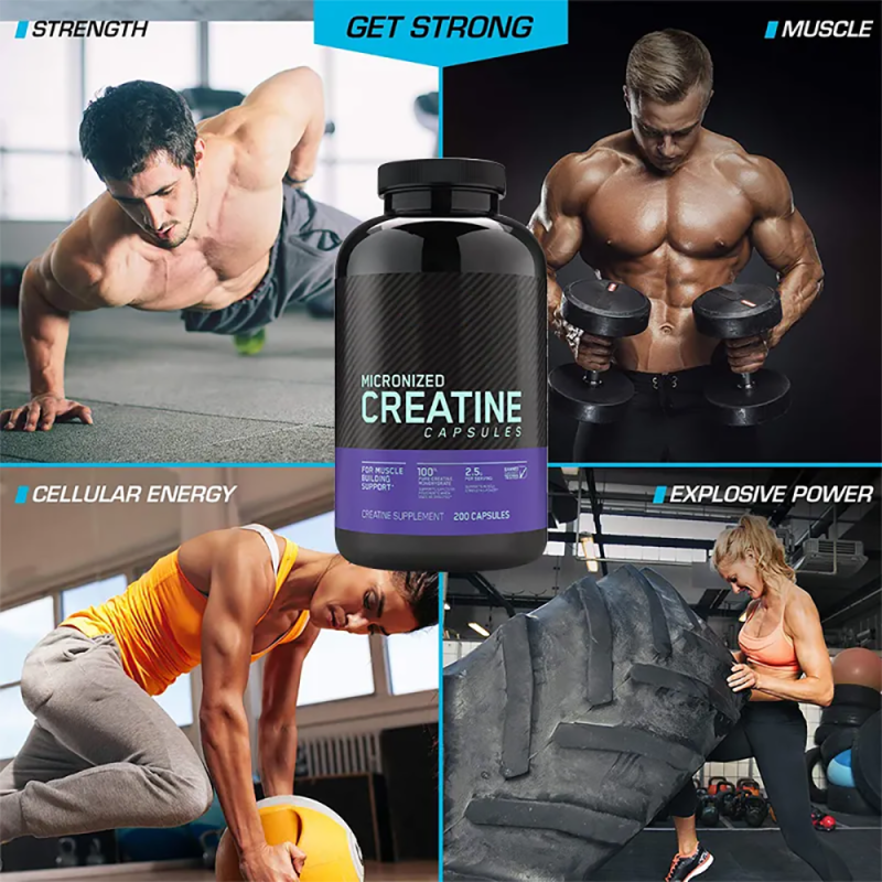 Creatine Capsules Manufacturer - Custom Micronized Gym Supplement Hard Capsules
