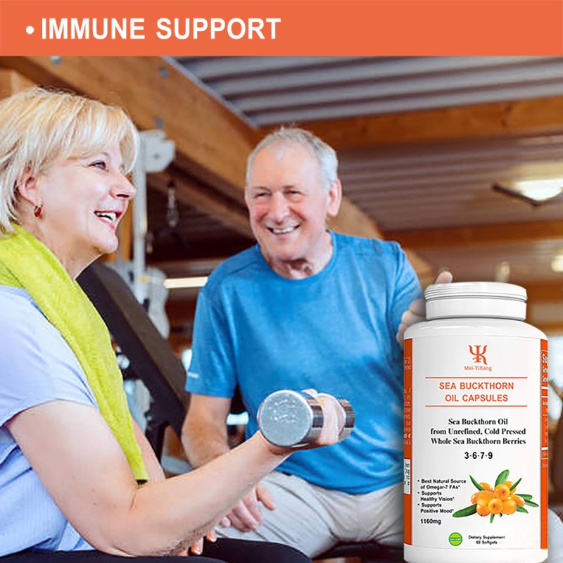 Sea Buckthorn Softgel Manufacturer - OEM 1160mg Cold Pressed Mood Support