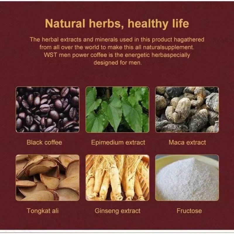 Male Energy Coffee Manufacturer - OEM Ganoderma Ginseng Instant Power Coffee