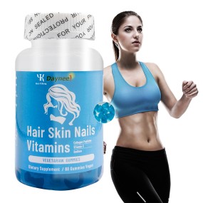 Collagen Gummy Manufacturer - OEM Hair Skin Nails Blue Round Supplement
